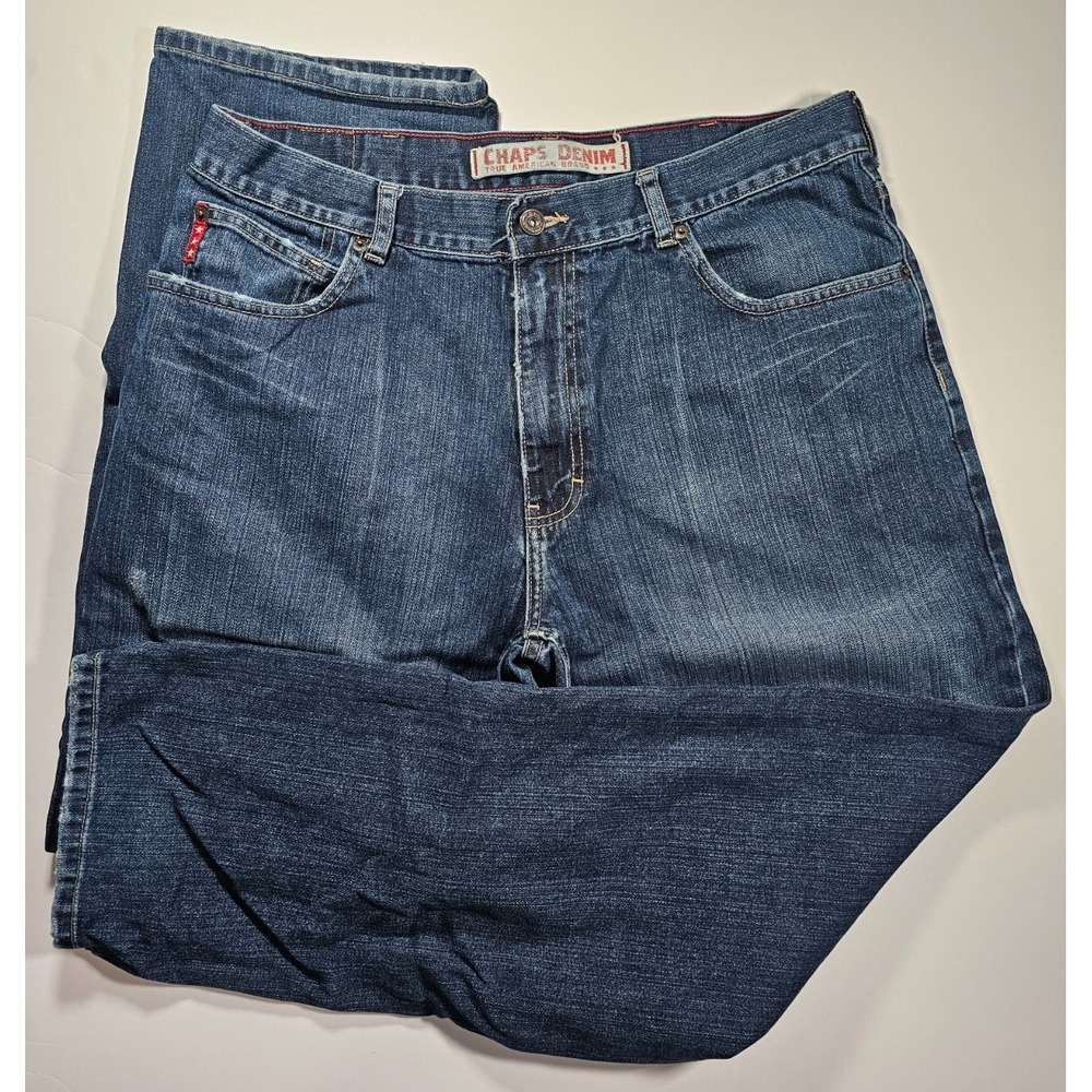 CHAPS Men's Denim Straight Leg Sz 36W/32L‎ Blue Jeans K91604